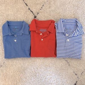 Lot of 3 J. Crew Crewcuts Short Sleeved Polo Shirts, size S (6-7)